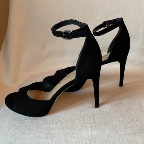 Via Spiga Black Suede Platform Cocktail Sandal size 6.5 - Picture 2 of 9